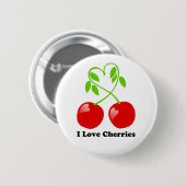 I Love Cherries Button (Voorkant /achterkant)
