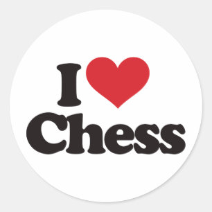 I Love Chess Ronde Sticker