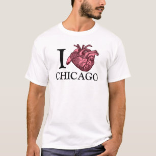 I Love Chicago anatomiquement correct t-shirt coeu