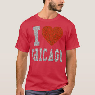 I Love Chicago Heart Gift of Souvenir Illinois T-shirt