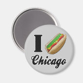 I Love Chicago Hot Dogs Refrigerator Magnet (Recto/Verso)