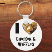 I Love Chicken and Waffles Sleutelhanger (Voorkant)