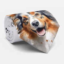 I Love Chiens Collie Chien Cravate