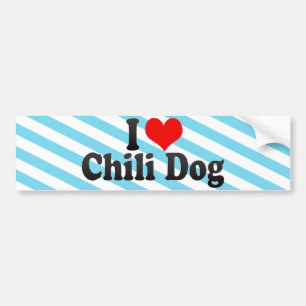I Love Chili Dog Bumpersticker