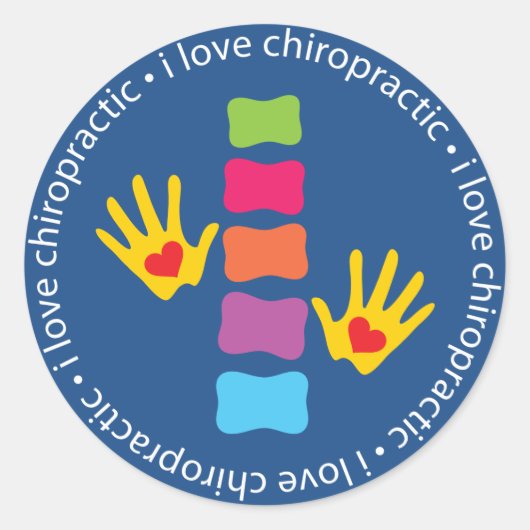 I Love Chiropractic Kids Stickers (Devant)