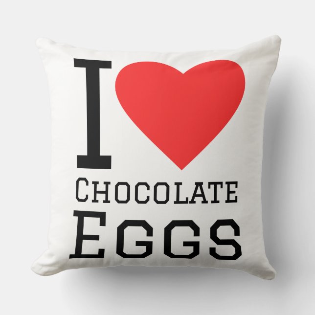 I love chocolate eggs square sticker kussen (Voorkant)