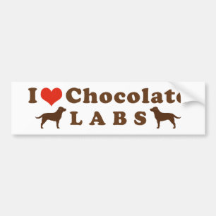 I Love Chocolate Labs Bumpersticker