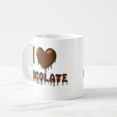 I Love Chocolate Melt & Drip Coffee Mok (Voorkant links)