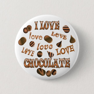 I Love Chocolate Ronde Button 5,7 Cm