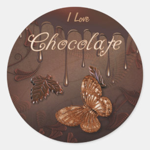 I Love Chocolate Ronde Sticker