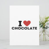 I Love Chocolate Simple — Cute Chocolate Lover Cft Menu (Staand voorkant)