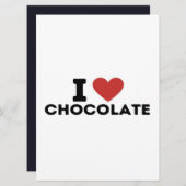 I Love Chocolate Simple — Cute Chocolate Lover Cft Menu (Voorkant / Achterkant)