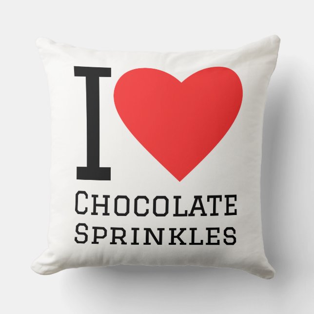 I love chocolate sprinkle kussen (Voorkant)