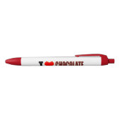 I Love Chocolate Zwarte Inkt Pen (Bovenkant)