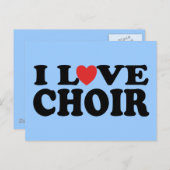 I Love Choir Briefkaart (Voorkant / Achterkant)