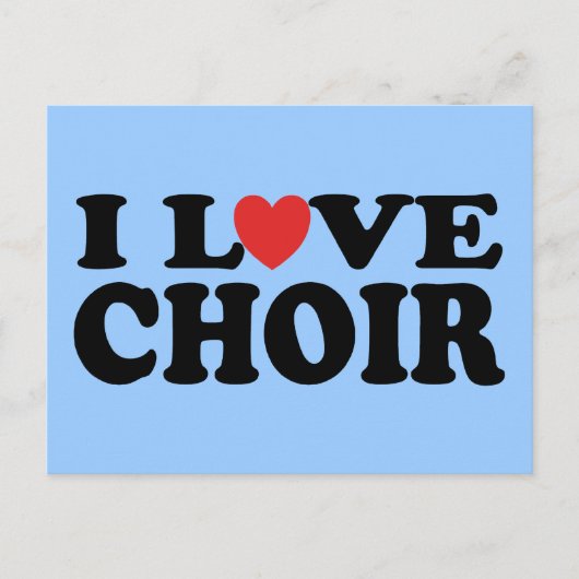 I Love Choir Briefkaart (Voorkant)