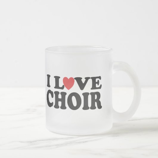 I Love Choir Matglas Koffiemok (Rechts)