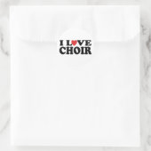 I Love Choir Ronde Sticker (Tas)