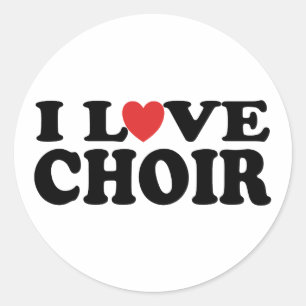 I Love Choir Ronde Sticker