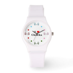 I Love Chucks Watch (white) Horloge