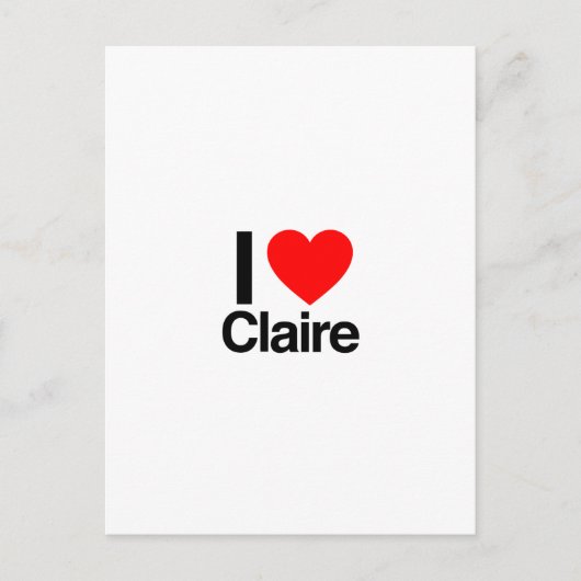 i love claire briefkaart (Voorkant)