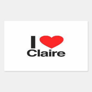 i love claire rechthoekige sticker