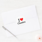 I Love Classics Ronde Sticker (Envelop)