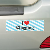 I Love Clogging Bumpersticker (Op auto)