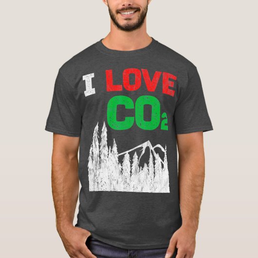 I Love CO2 Diesel klimaatverandering grappig cadea T-shirt (Voorkant)