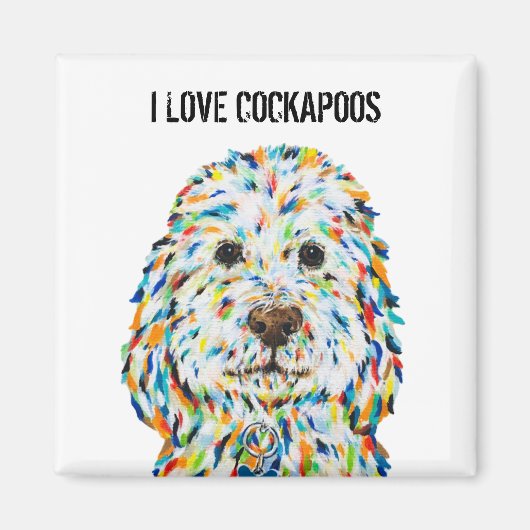 I Love Cockapoos Magnet (Devant)