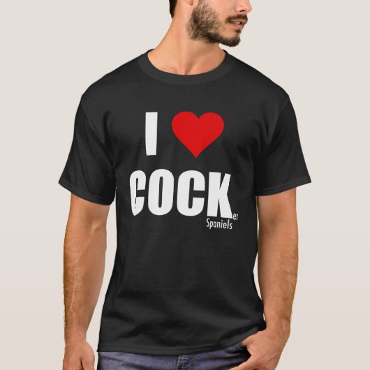 I Love Cocker Spaniels T-shirt (Voorkant)
