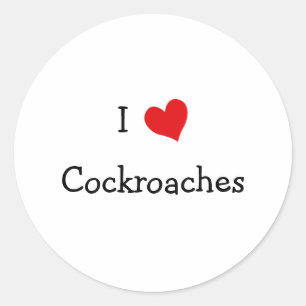 I Love Cockroaches Ronde Sticker