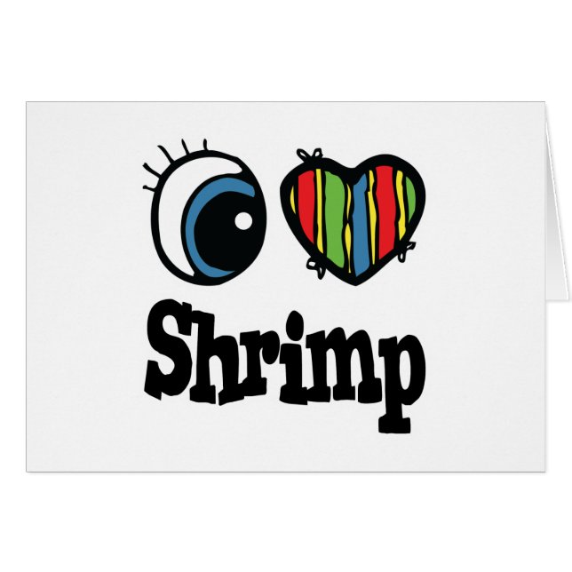 I Love (Coeur) crevettes (Devant horizontal)