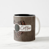 "I Love Coffee" Avec Coffee Beans Heart Mug (Devant droit)