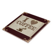 I Love Coffee Ceramic Tegel Tegeltje (Zijkant)