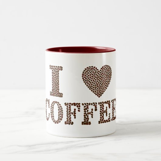 I Love Coffee Coffee Mok (Center)