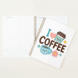 I Love Coffee Cute Kawaii Sticker – Adorable Coffe