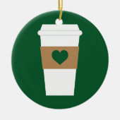 I Love Coffee Disposable Coffee Cup Keramisch Ornament (Voorkant)
