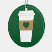 I Love Coffee Disposable Coffee Cup Keramisch Ornament (Links)