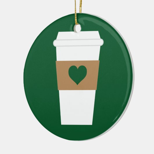 I Love Coffee Disposable Coffee Cup Keramisch Ornament (Links)