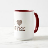 I Love Coffee Mok (Voorkant rechts)