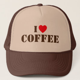 I Love Coffee™ Petje Voor Vrachtwagenchauffeurs Trucker Pet