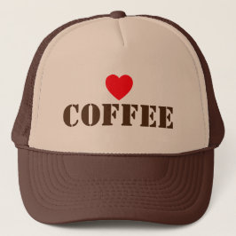 I Love Coffee™ Petroleukoepelhoed Trucker Pet