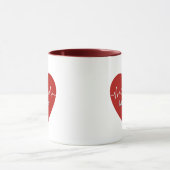 I Love Coffee Red Heartbeat Mug - Unique cadeau (Centre)