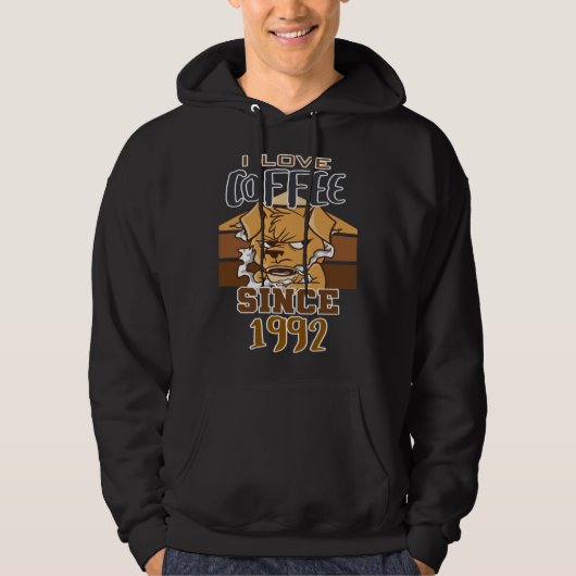 I love coffee since 1992 hoodie (Voorkant)