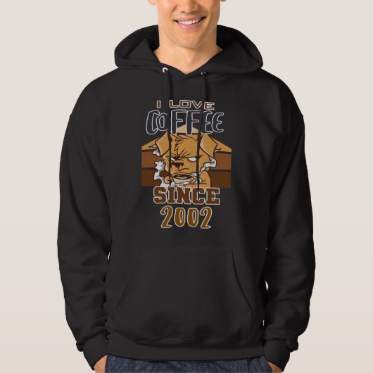 I love coffee since 2002 hoodie (Voorkant)