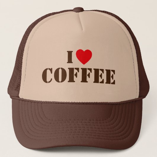 I Love Coffee™ Trucker Hat Pet (Voorkant)