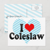 I Love Coleslaw Briefkaart (Voorkant / Achterkant)