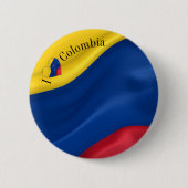 I Love Colombia Flag Ronde Button 5,7 Cm (Voorkant)