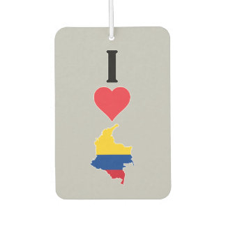 I Love Colombia Vertical I Heart Country Flag Map Luchtverfrisser